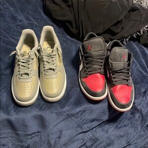 Air Jordan Sneakers - Gray and Red